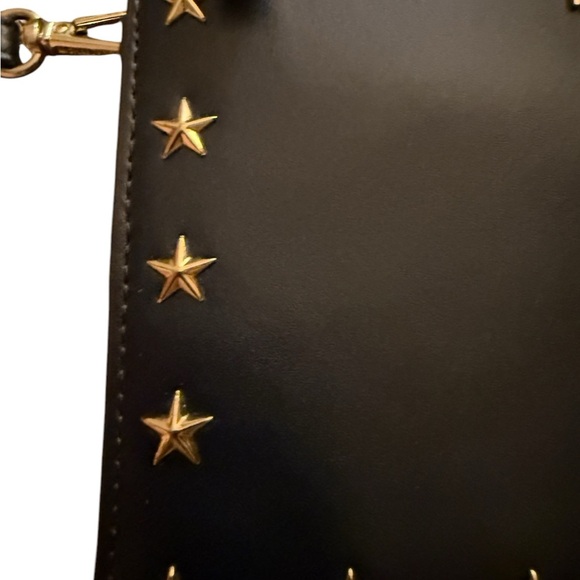 Michael Kors Leather Studded Medium Wristlet Wallet Dark Blue with Stars. - Picture 2 of 14